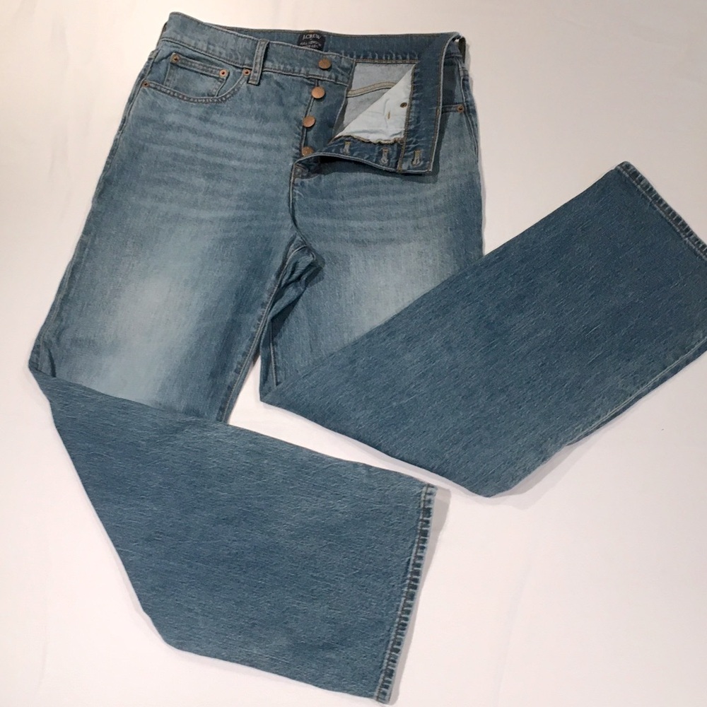 J Crew Full-Length Wide-Leg Jeans